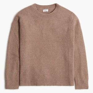 J. Crew Ribbed boyfriend crewneck sweater in extra-soft yarn M